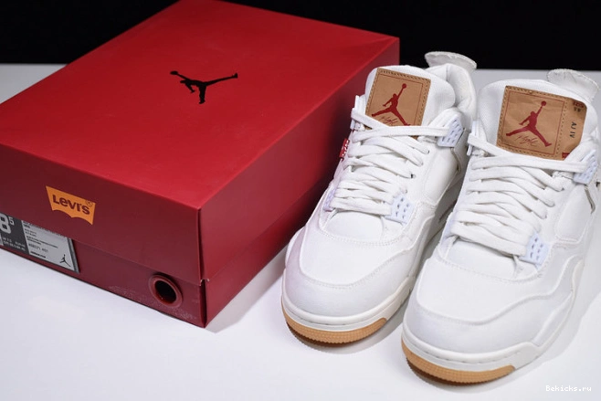 Rep BK 4 ao2571-100 air x ''white'' jordan levi''s 1124